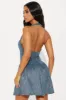 Everyday Magic Glitter Mini Dress - Blue sold by Fashion Nova