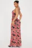 Harper Mesh Maxi Dress - Red/Black sold by Fashion Nova