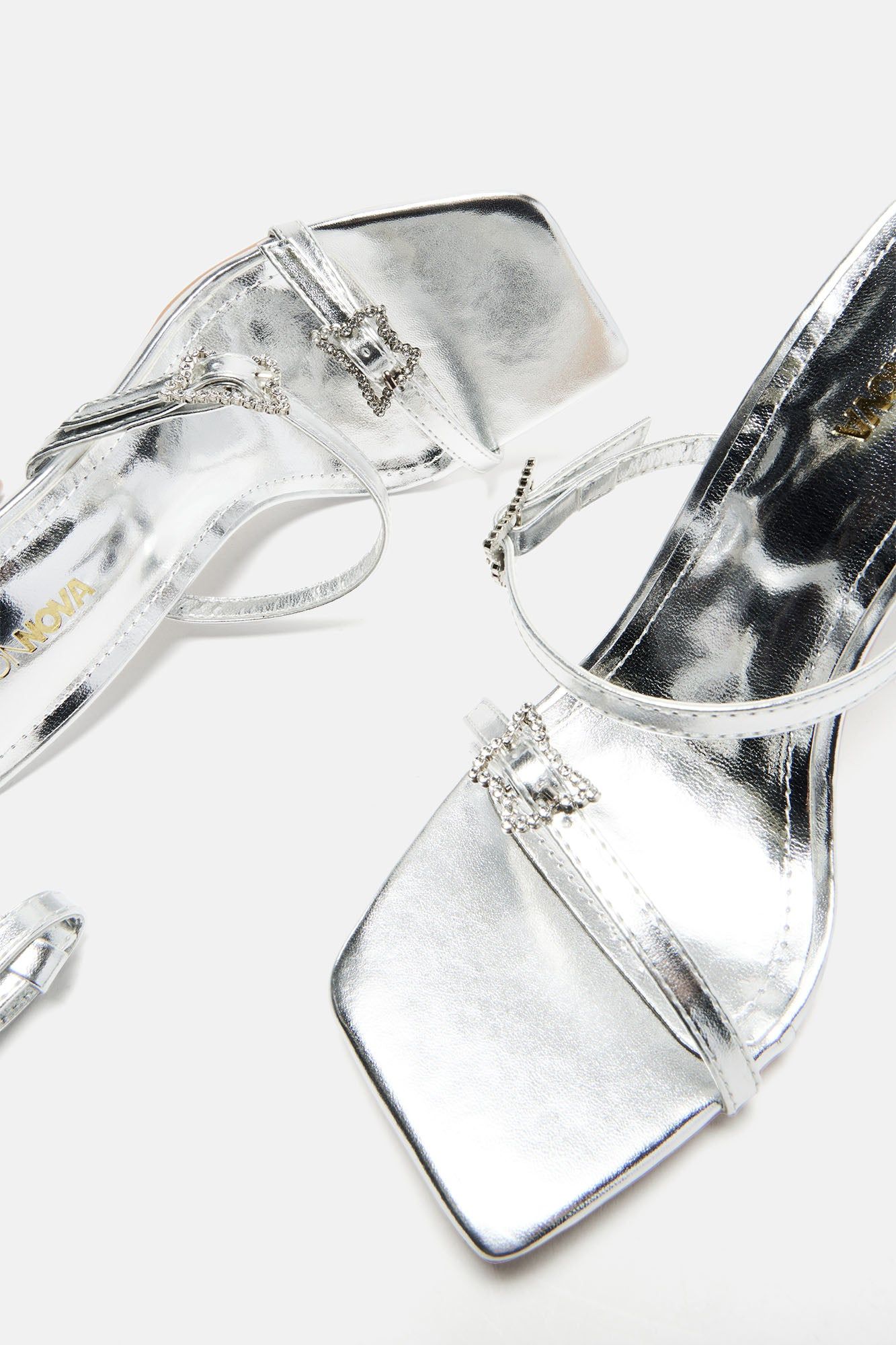 So Delighted Butterfly Heeled Sandals - Silver sold by Fashion Nova product image thumbnail 3