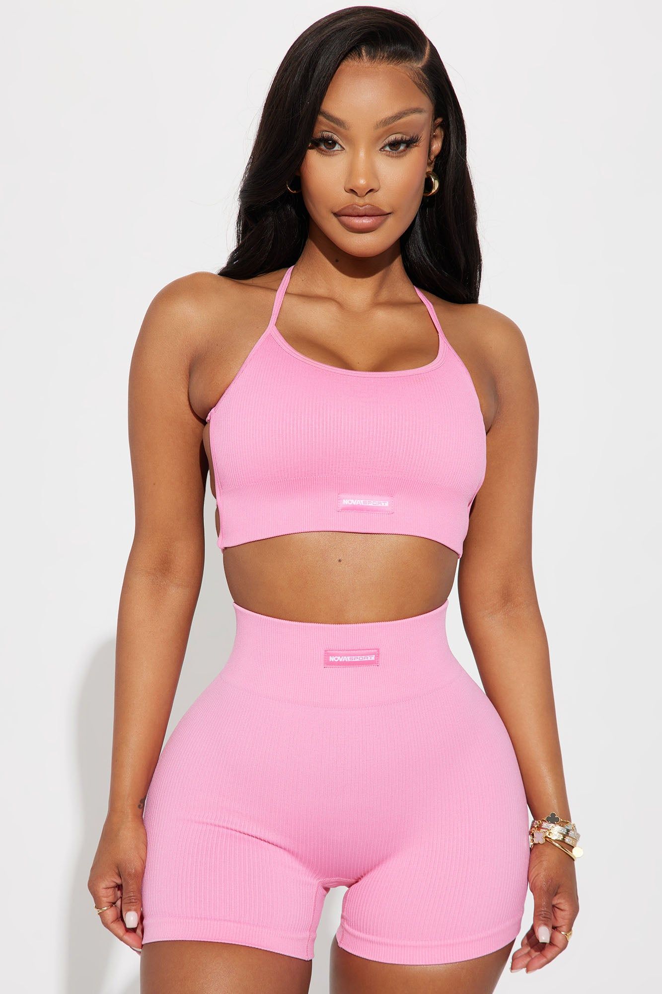 Effortless Emily Ribbed Seamless Sports Bra - Bubblegum Pink sold by Fashion Nova product image thumbnail 2