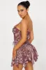 Fiercely Mesh Micro Mini Dress - Brown/combo sold by Fashion Nova