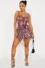 Fiercely Mesh Micro Mini Dress - Brown/combo sold by Fashion Nova