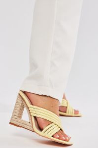 Somewhere Under The Sun Wedges - Yellow sold by Fashion Nova