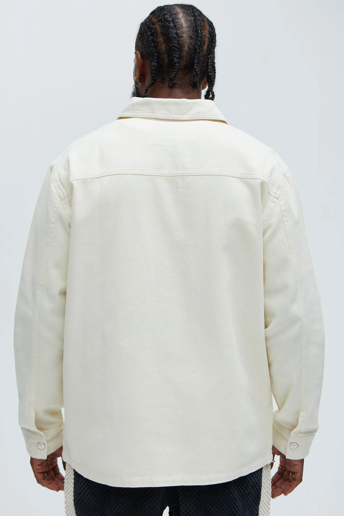 Yorktown Twill Overshirt - Cream sold by Fashion Nova product image thumbnail 4