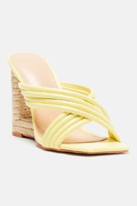 Somewhere Under The Sun Wedges - Yellow sold by Fashion Nova