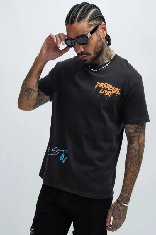 Paradise Lost Short Sleeve Tee - Black sold by Fashion Nova