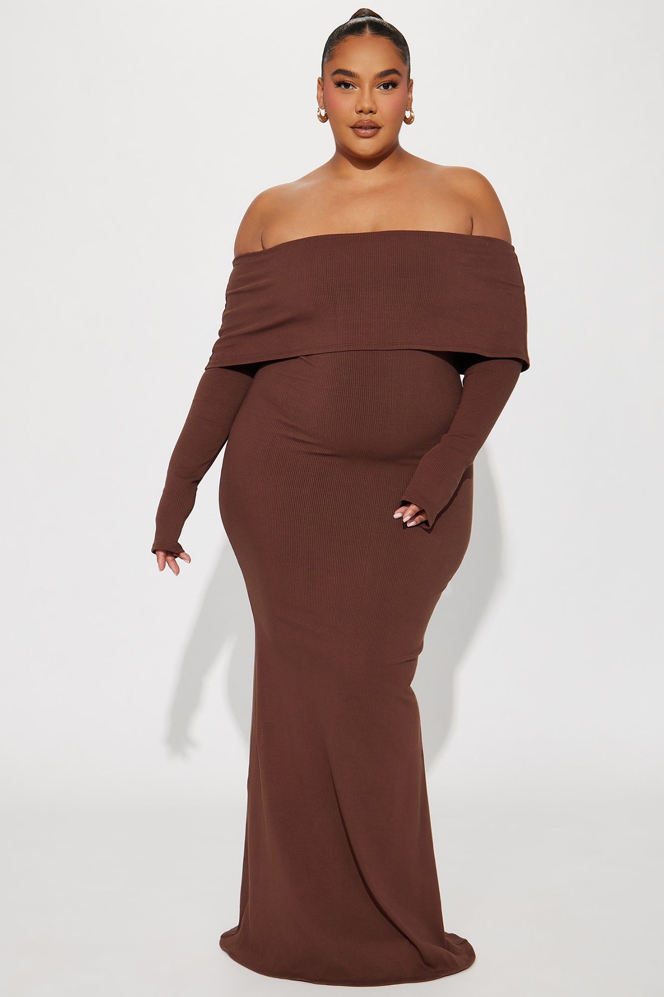 Nayeli Snatched Maxi Dress - Chocolate sold by Fashion Nova product image thumbnail 4
