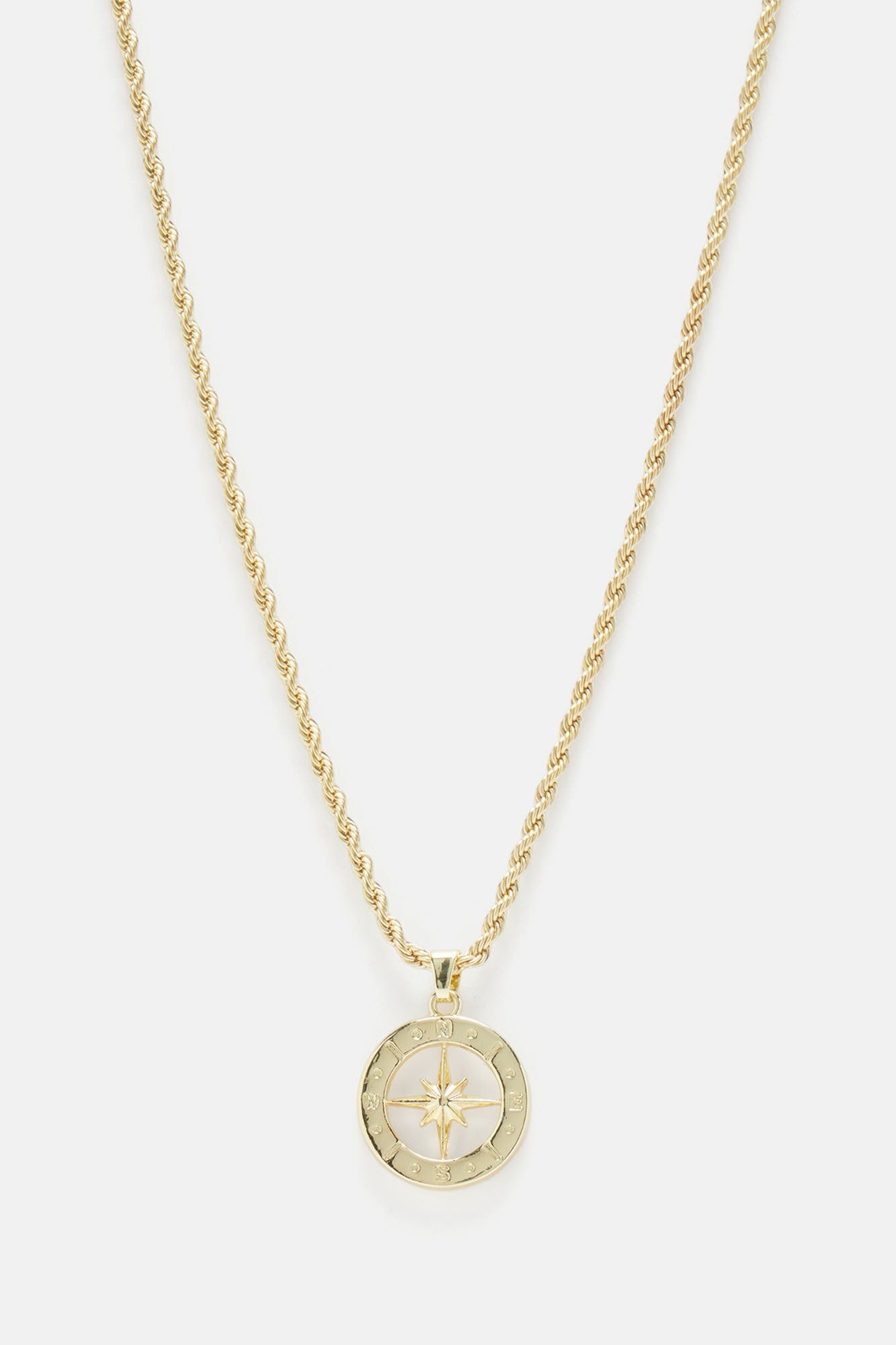 Compass This Way Pendant Chain Necklace - Gold sold by Fashion Nova product image thumbnail 2