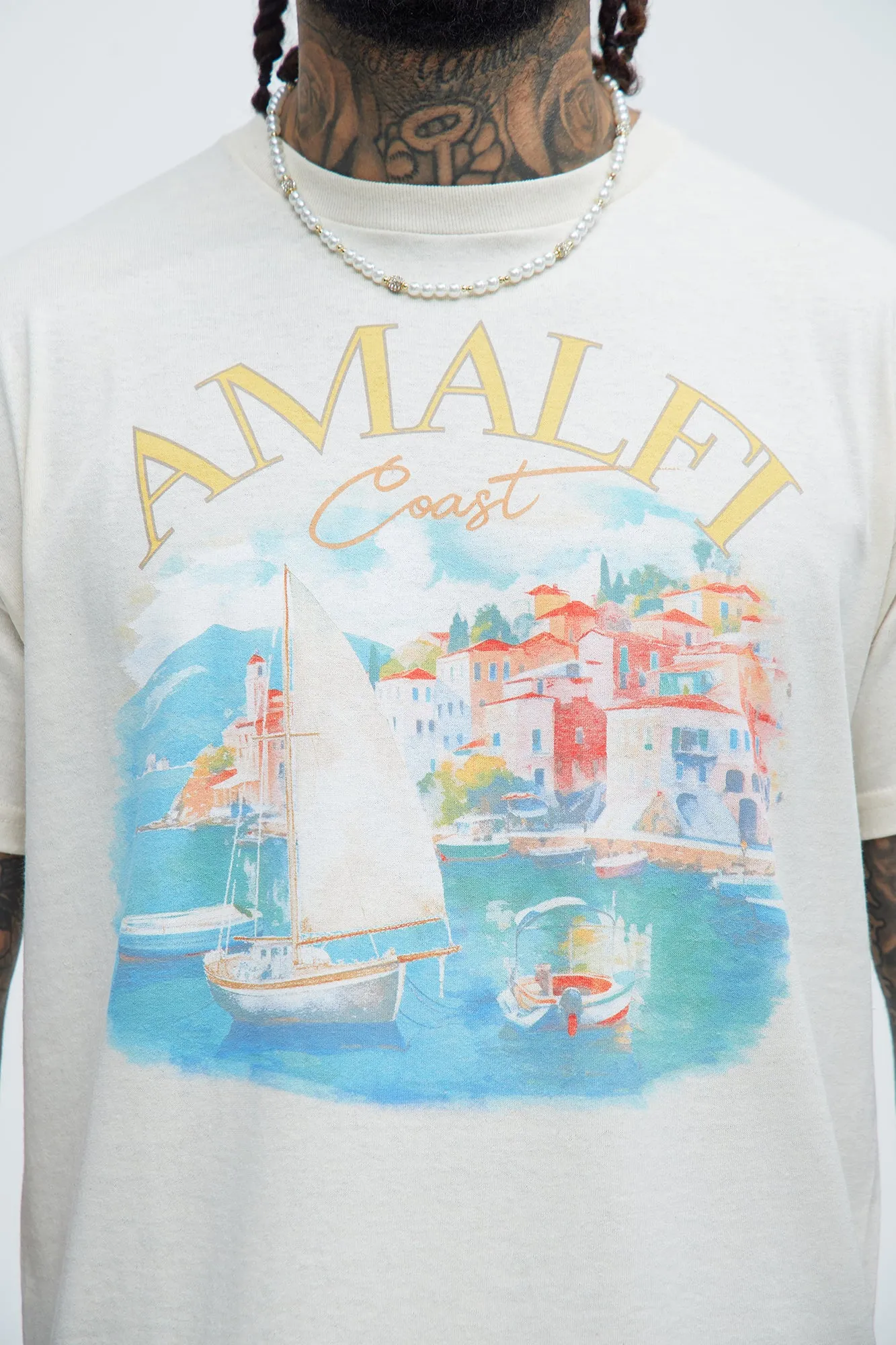 Amalfi Coast Short Sleeve Tee - Natural/Combo sold by Fashion Nova product image thumbnail 3