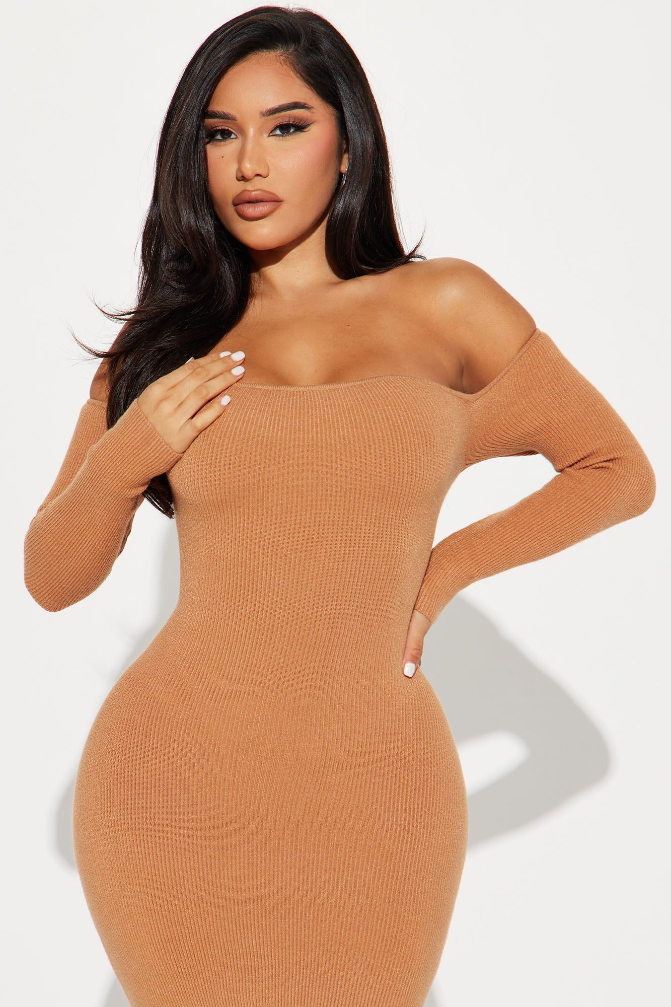 Regina Sweater Maxi Dress - Camel sold by Fashion Nova product image thumbnail 2