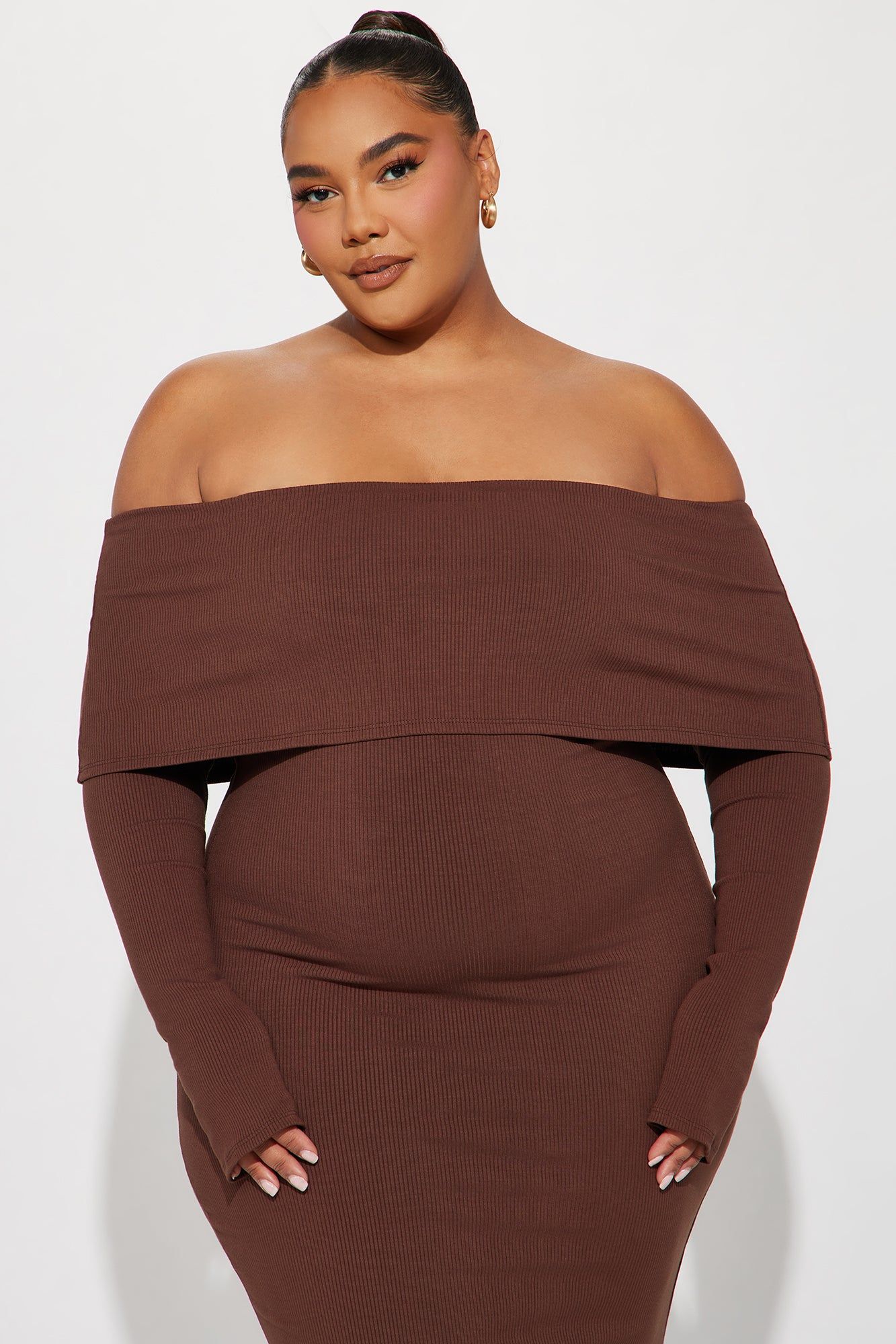 Nayeli Snatched Maxi Dress - Chocolate sold by Fashion Nova product image thumbnail 5