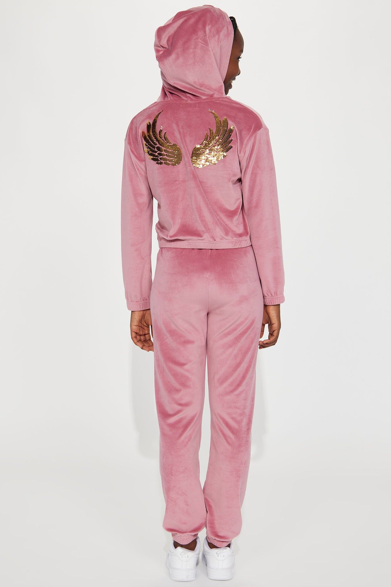 Mini Blessed Angel Velour Jogger Set - Mauve sold by Fashion Nova product image thumbnail 4