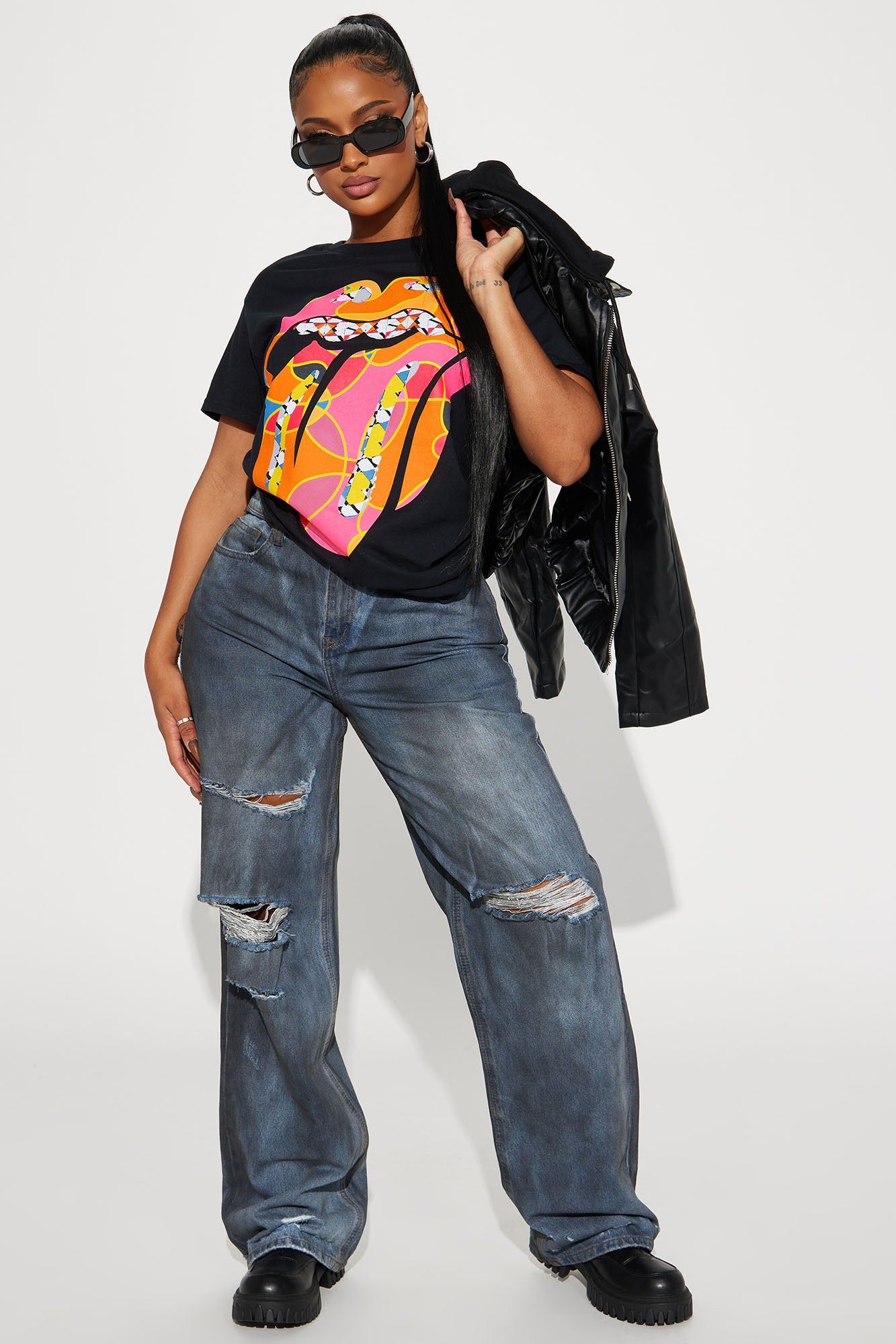 Paint It Black Rolling Stones Tshirt - Black sold by Fashion Nova product image thumbnail 2