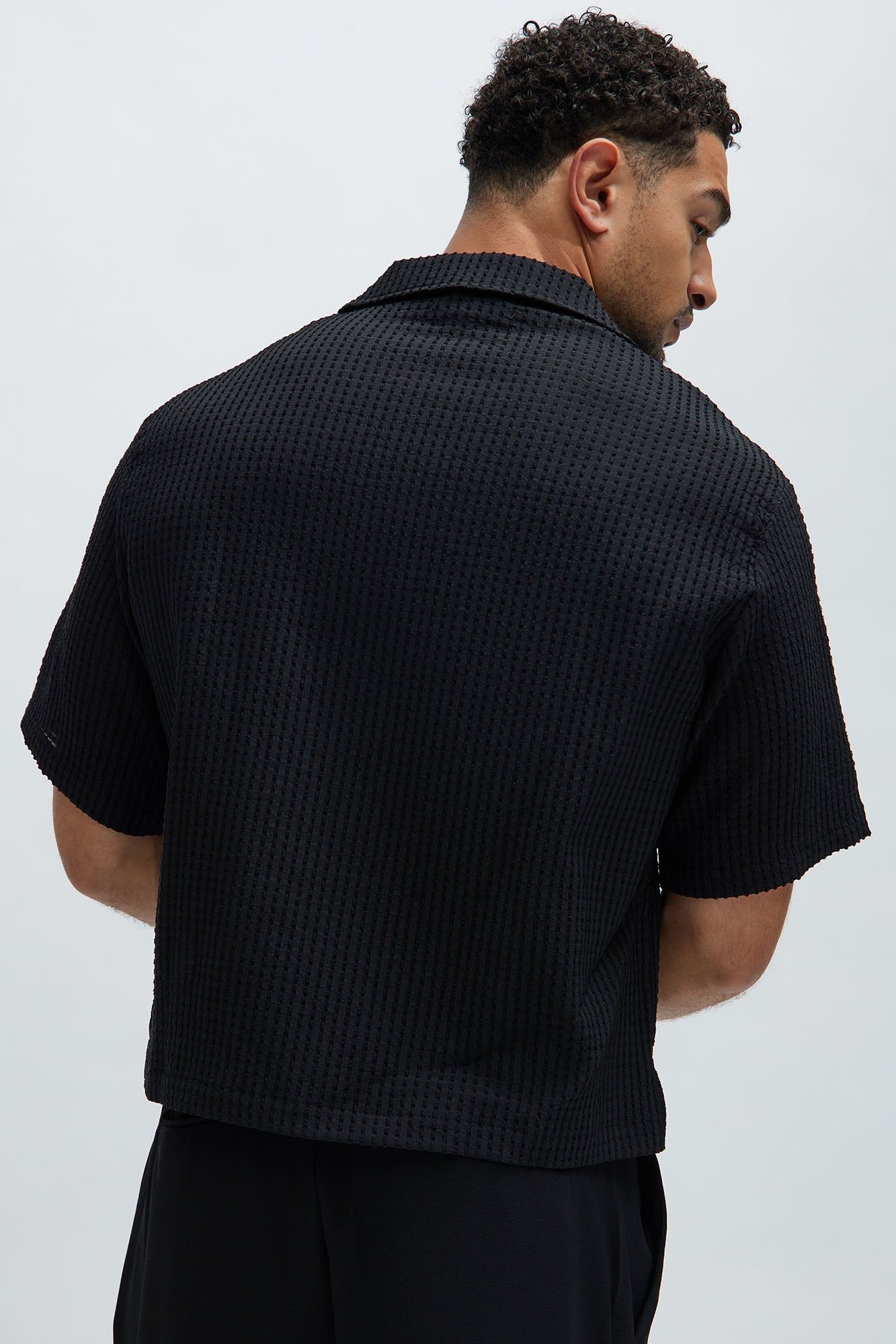 Michael Textured Cropped Shirt - Black sold by Fashion Nova product image thumbnail 4