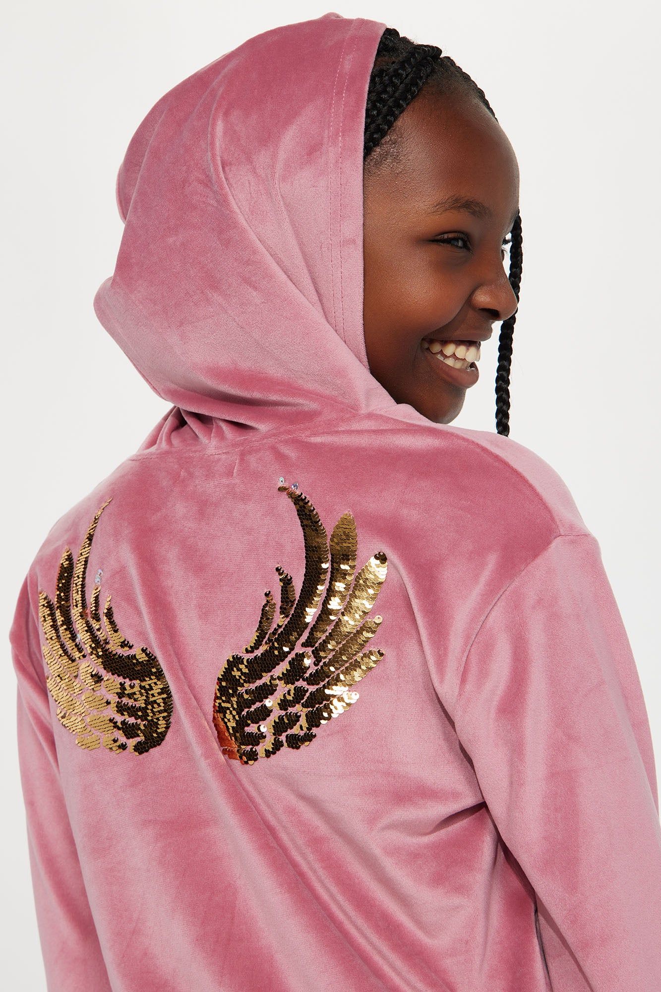 Mini Blessed Angel Velour Jogger Set - Mauve sold by Fashion Nova product image thumbnail 5