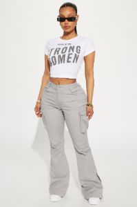 She's a Keeper Cargo Pant - Grey sold by Fashion Nova