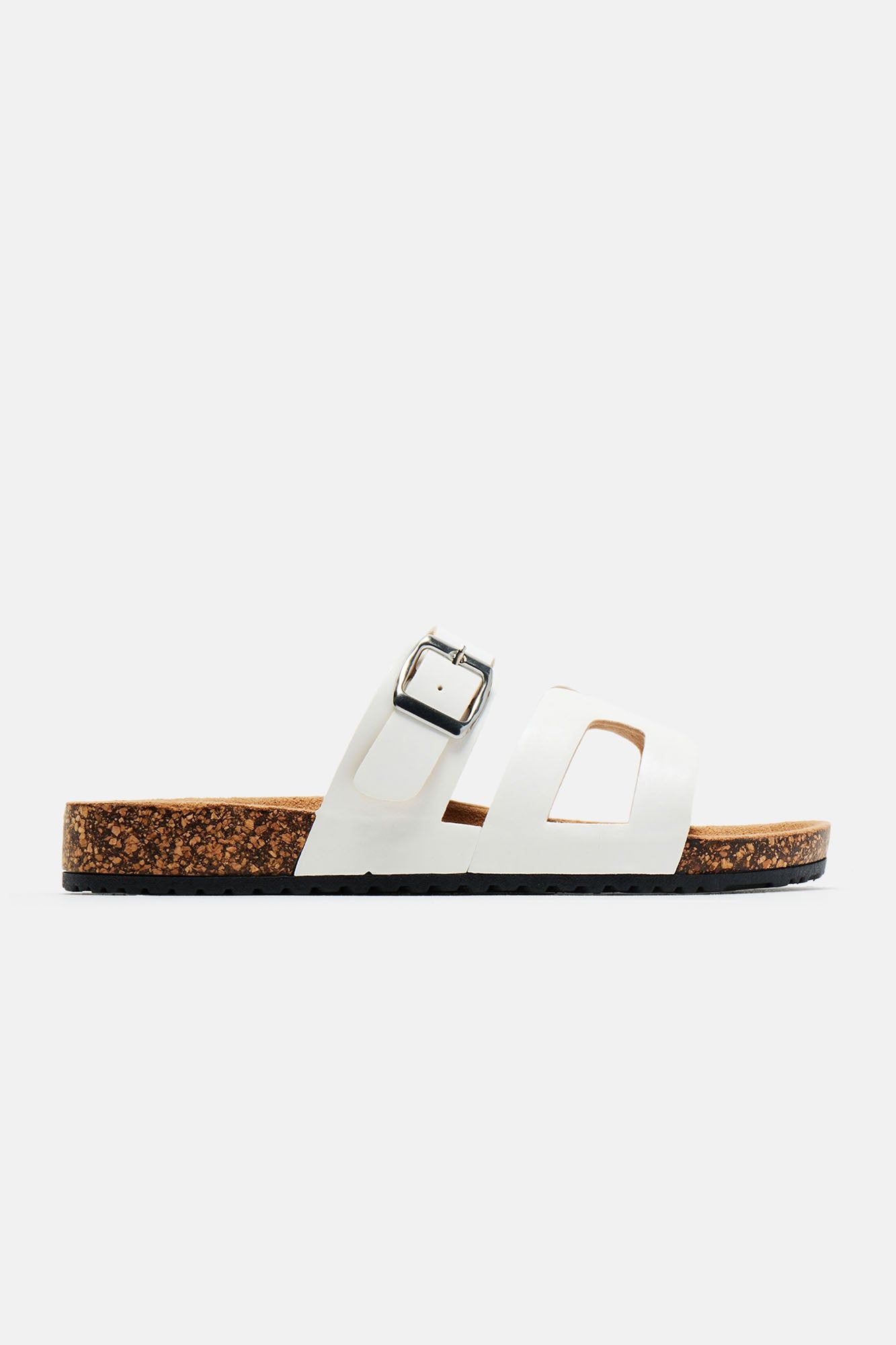 Staying Poolside Flat Sandals - White sold by Fashion Nova product image thumbnail 4