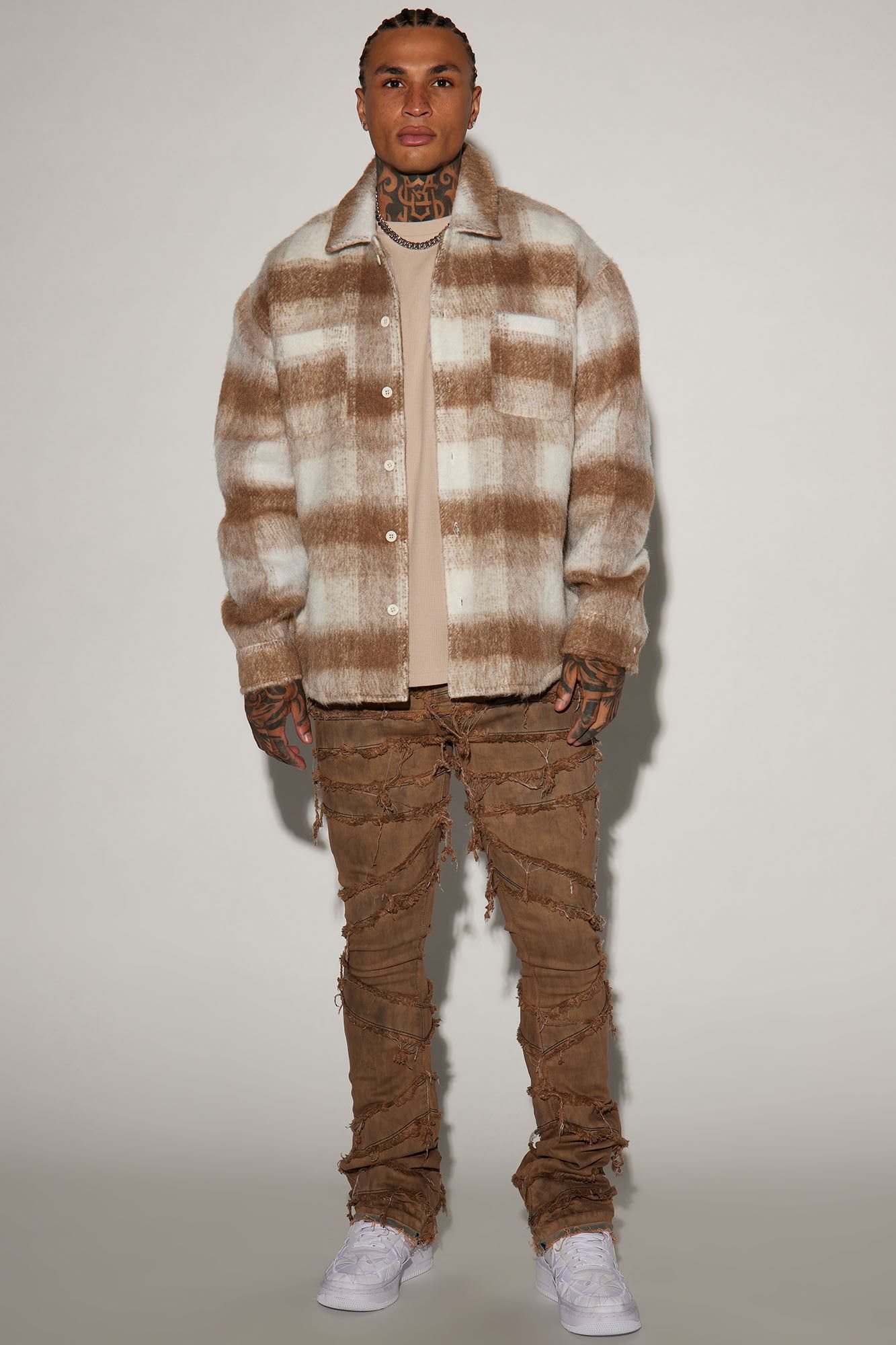 Move Up Plaid Shacket - Tan sold by Fashion Nova product image thumbnail 2