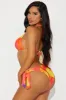 Misha Crystals 3 Piece Bikini Set - Pink/combo sold by Fashion Nova