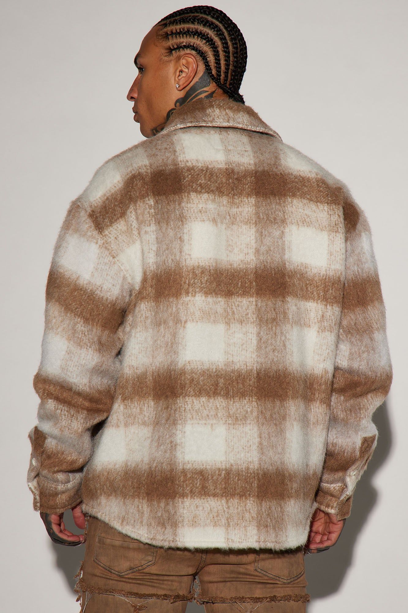 Move Up Plaid Shacket - Tan sold by Fashion Nova product image thumbnail 3