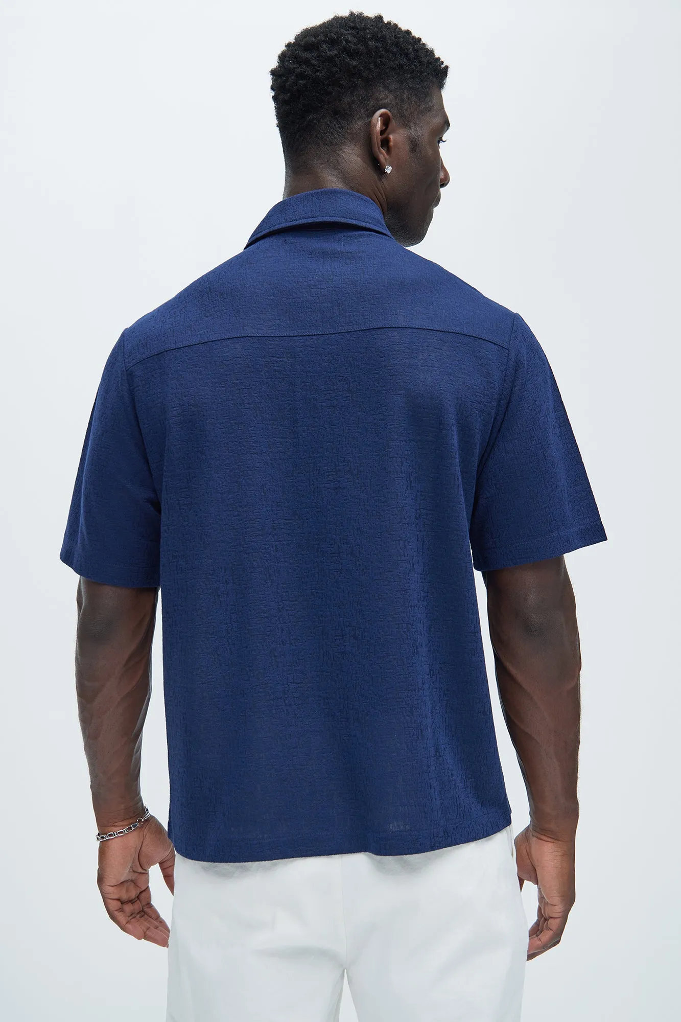 Henrik Textured Shirt - Navy sold by Fashion Nova product image thumbnail 4