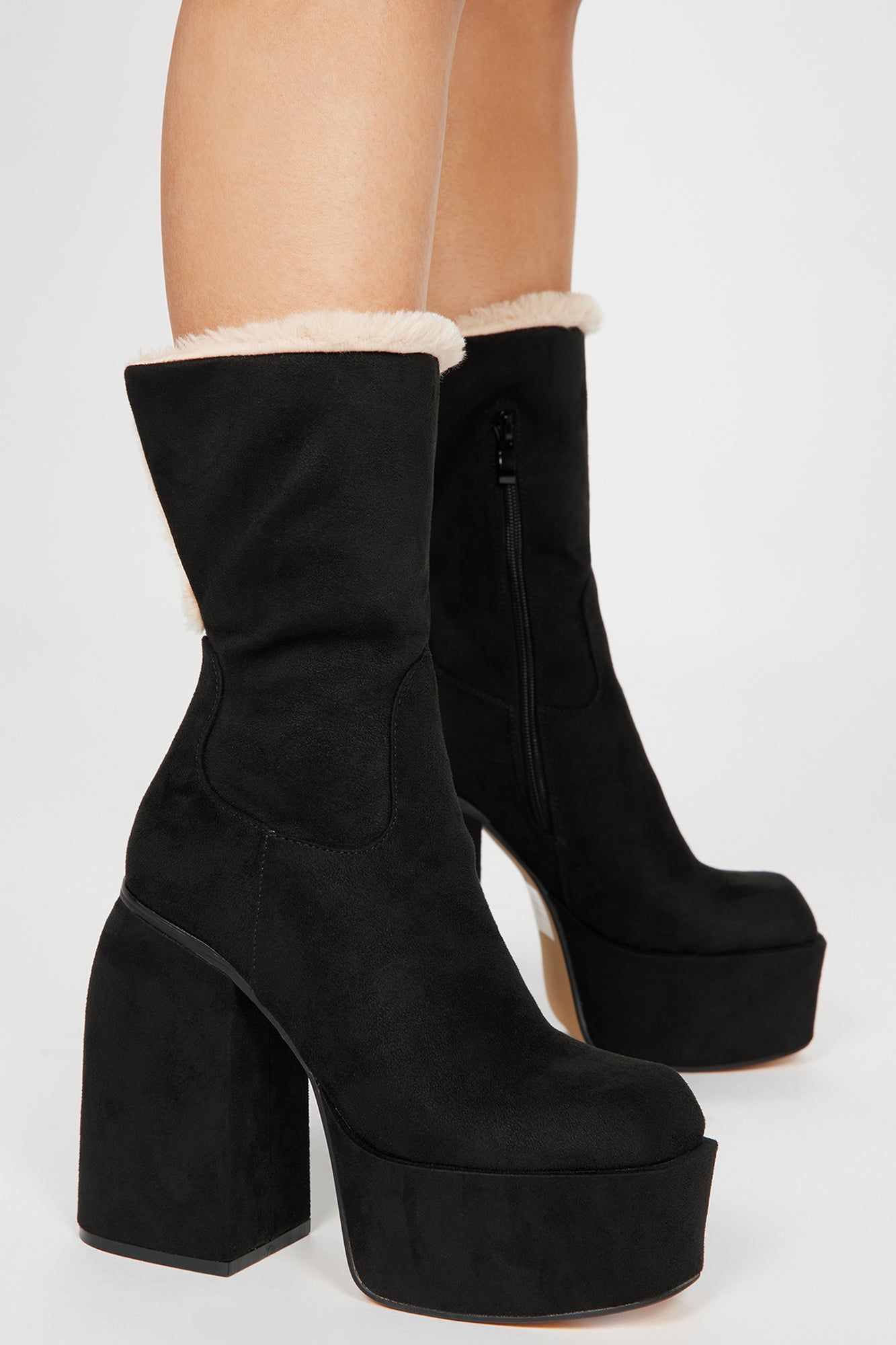 Hold Me Closer Platform Booties - Black sold by Fashion Nova product image thumbnail 3