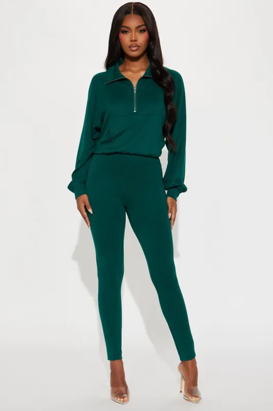 Let It Go Jumpsuit - Hunter sold by Fashion Nova