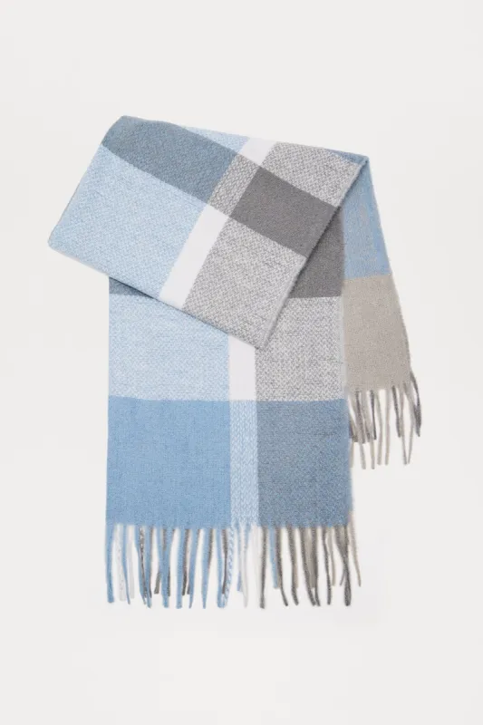 Prettiest In Plaid Scarf - Blue/combo sold by Fashion Nova