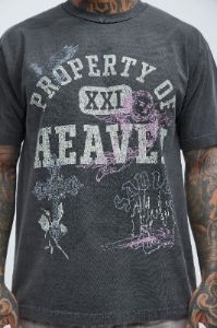 Property Of Heaven Short Sleeve Tee - Black sold by Fashion Nova
