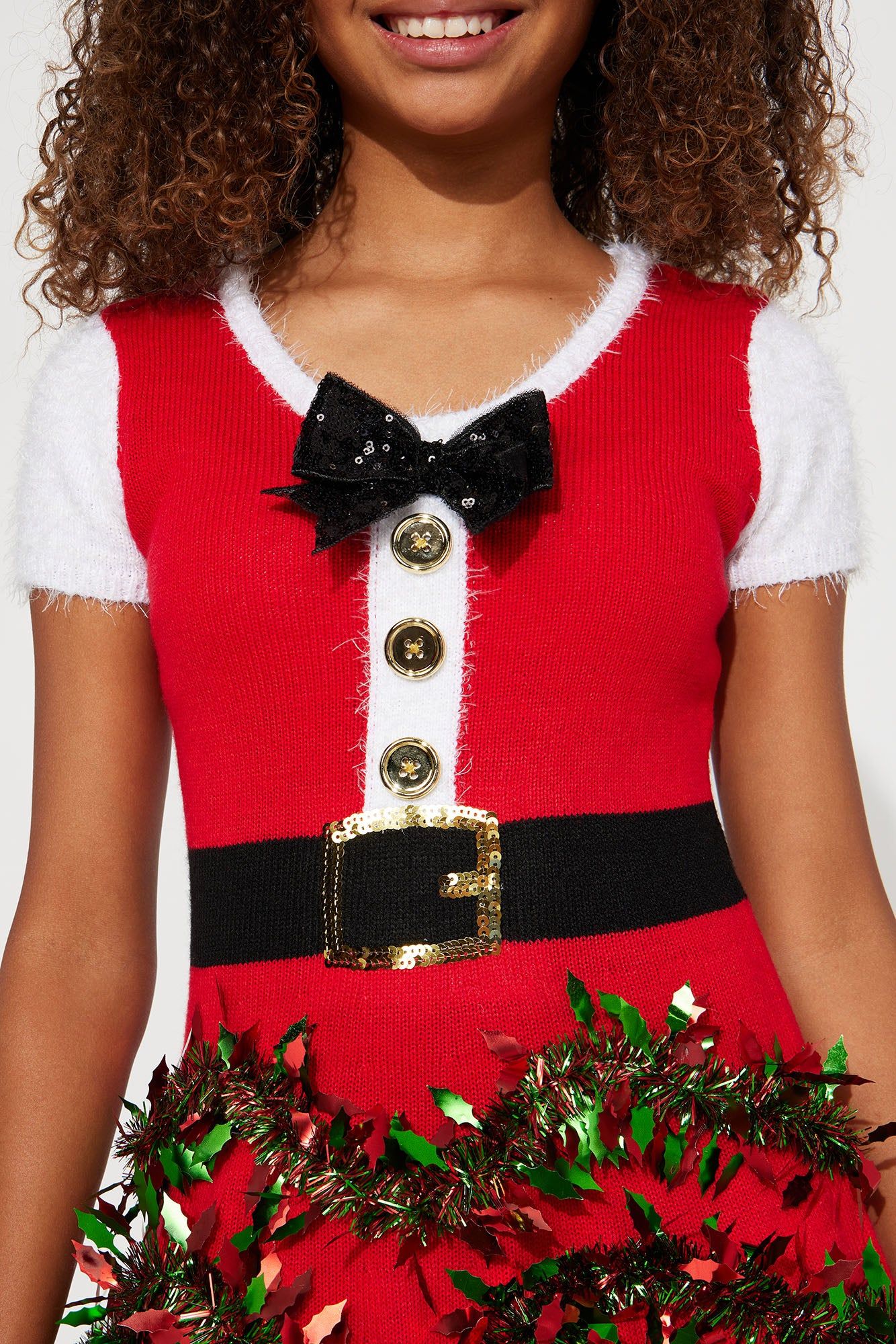 Mini Christmas Tinsel Dress - Red sold by Fashion Nova product image thumbnail 3