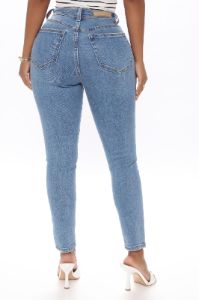 Diara Distressed Ankle Jeans - Medium Blue Wash sold by Fashion Nova