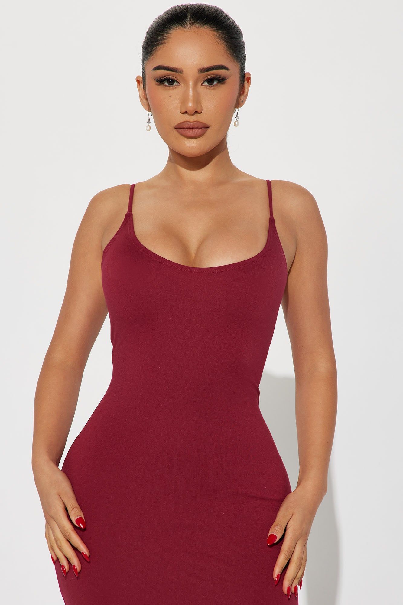 My Main Chic Midi Dress - Burgundy sold by Fashion Nova product image thumbnail 2