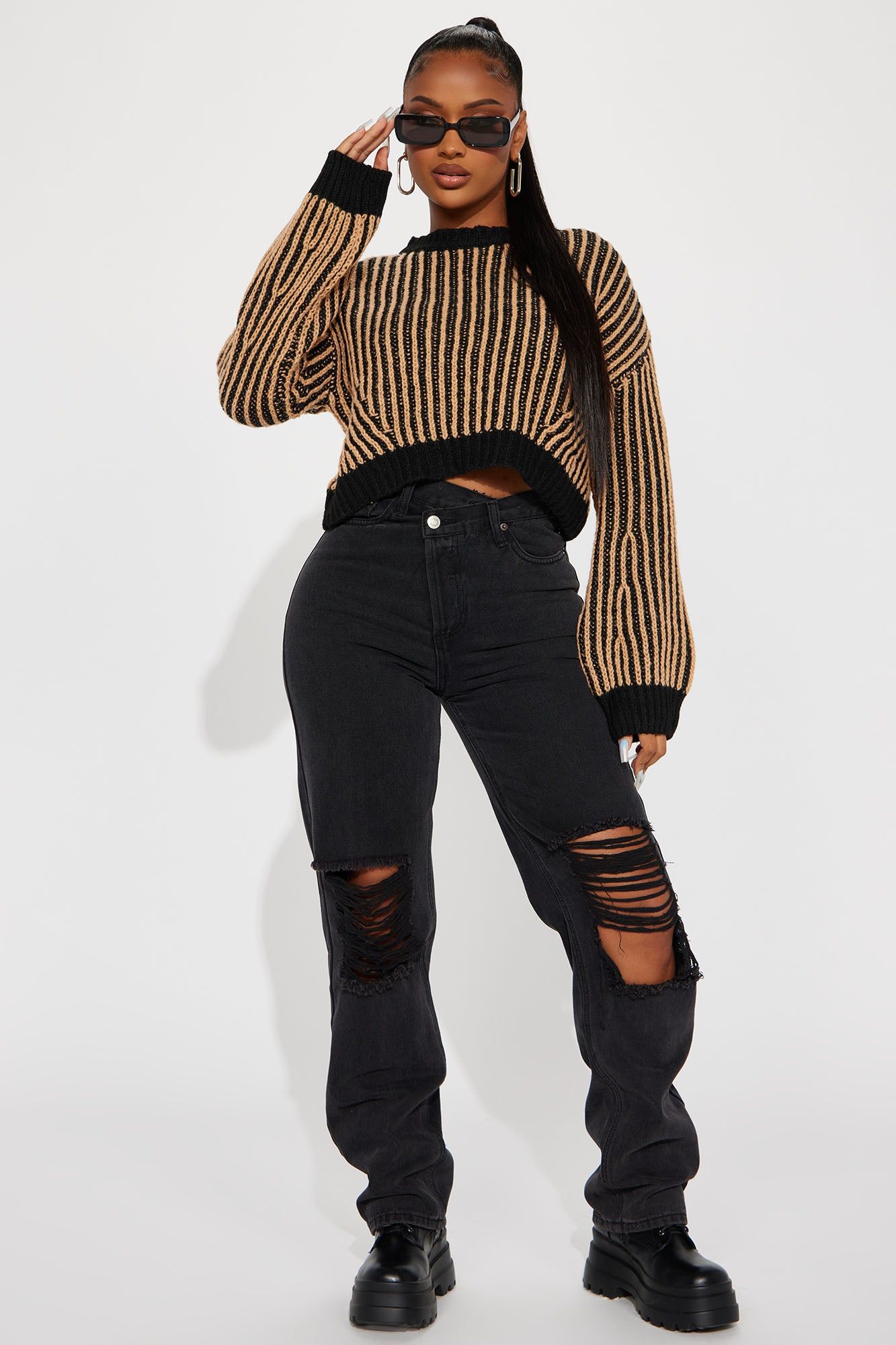 Motivated Mood Sweater - Black/combo sold by Fashion Nova product image thumbnail 2