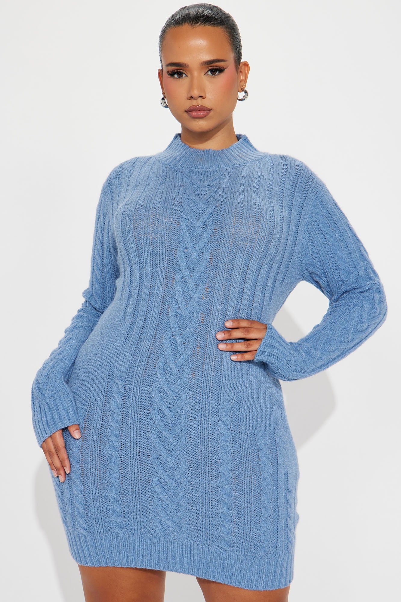 Lisa Sweater Mini Dress - Blue sold by Fashion Nova product image thumbnail 4