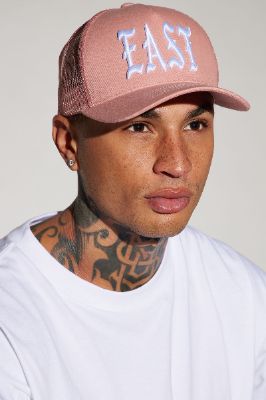 East Side Twill Trucker Hat - Mauve sold by Fashion Nova