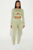 Dazani Cut Out Active Top - Sage sold by Fashion Nova