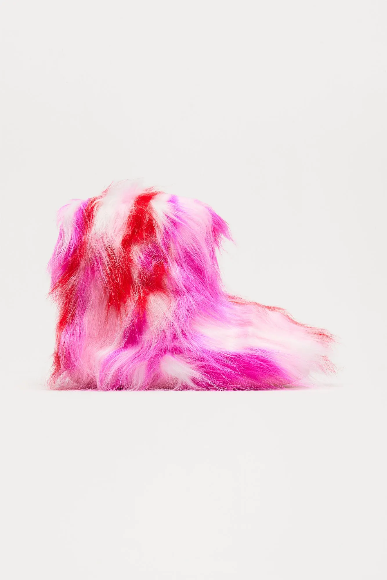 Mini Life Of The Party Fuzzy Flat Boots - Pink/combo sold by Fashion Nova product image thumbnail 5