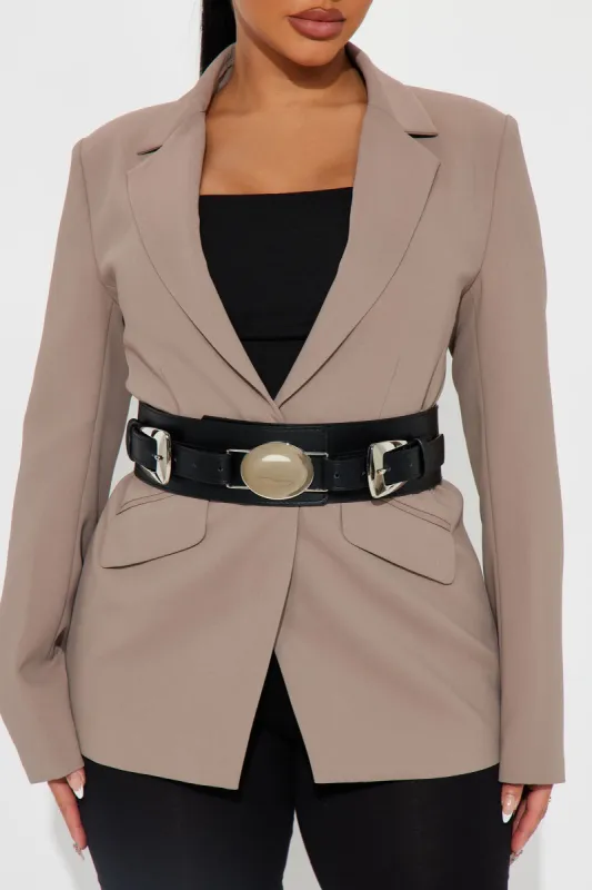 Bonnie Wide Belt - Black sold by Fashion Nova