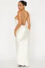 Maura Satin Maxi Dress - Cream sold by Fashion Nova