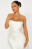 Maura Satin Maxi Dress - Cream sold by Fashion Nova