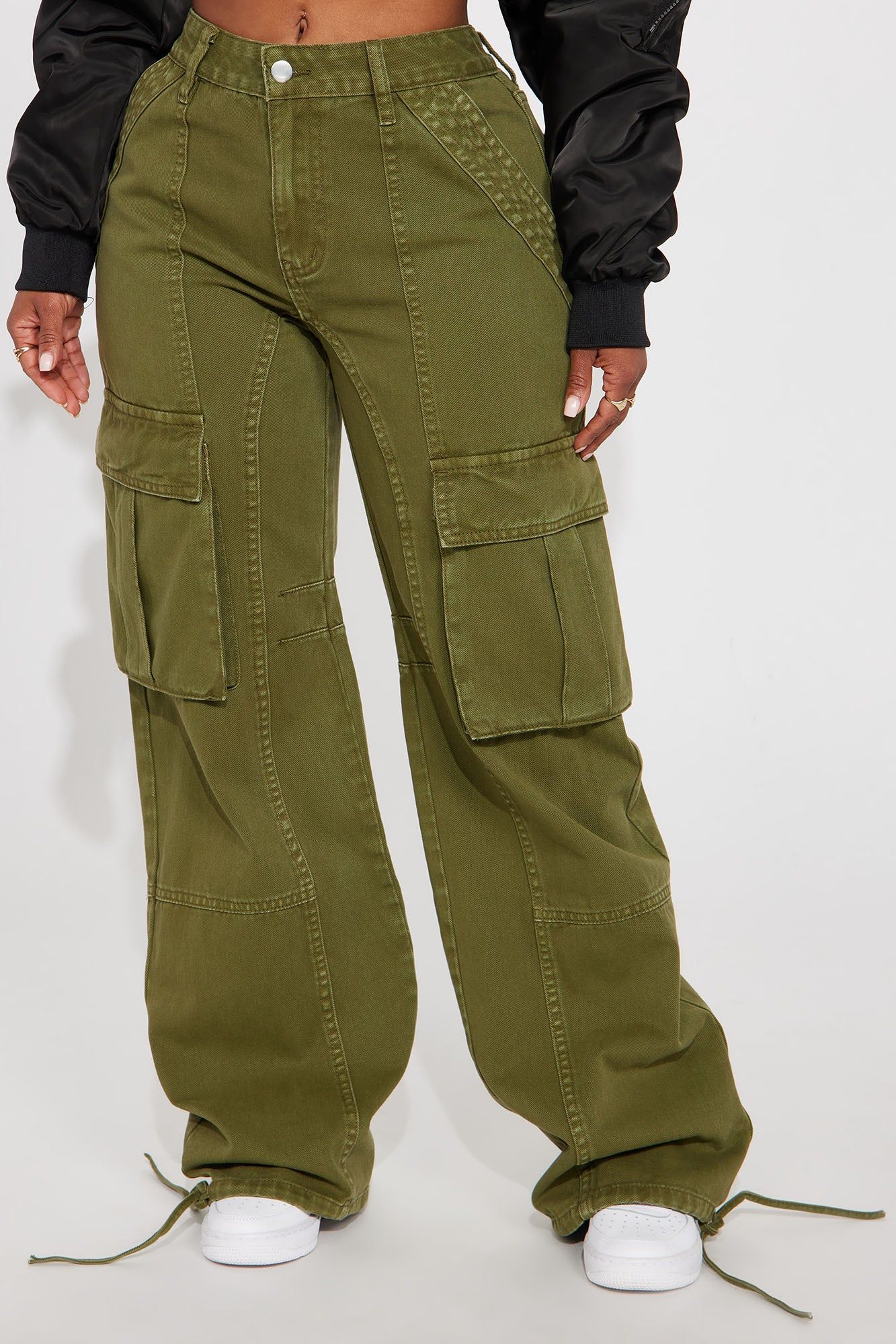Oregon Washed Cargo Pant - Olive sold by Fashion Nova product image thumbnail 2