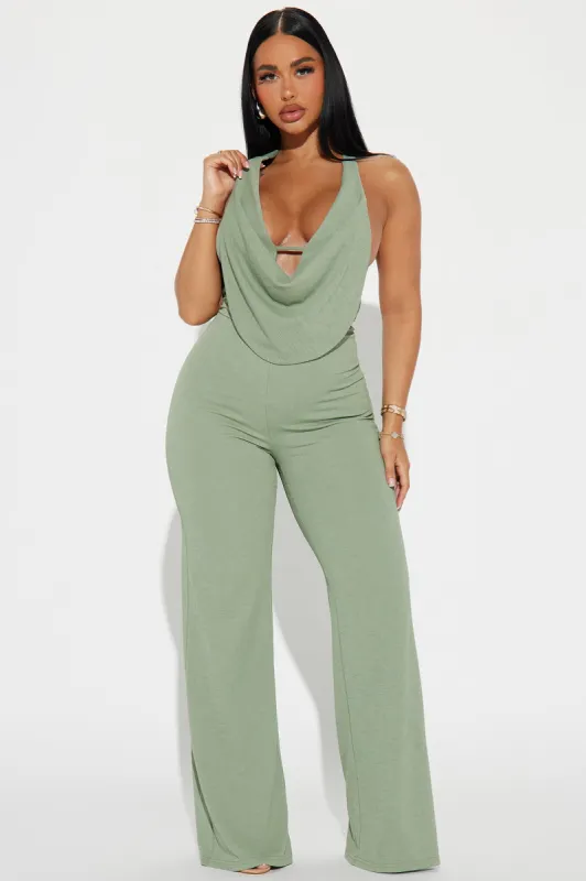 Whirlwind Jumpsuit - Sage sold by Fashion Nova