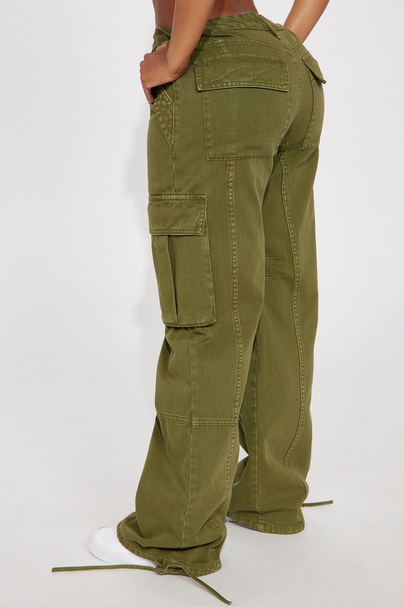 Oregon Washed Cargo Pant - Olive sold by Fashion Nova product image thumbnail 3