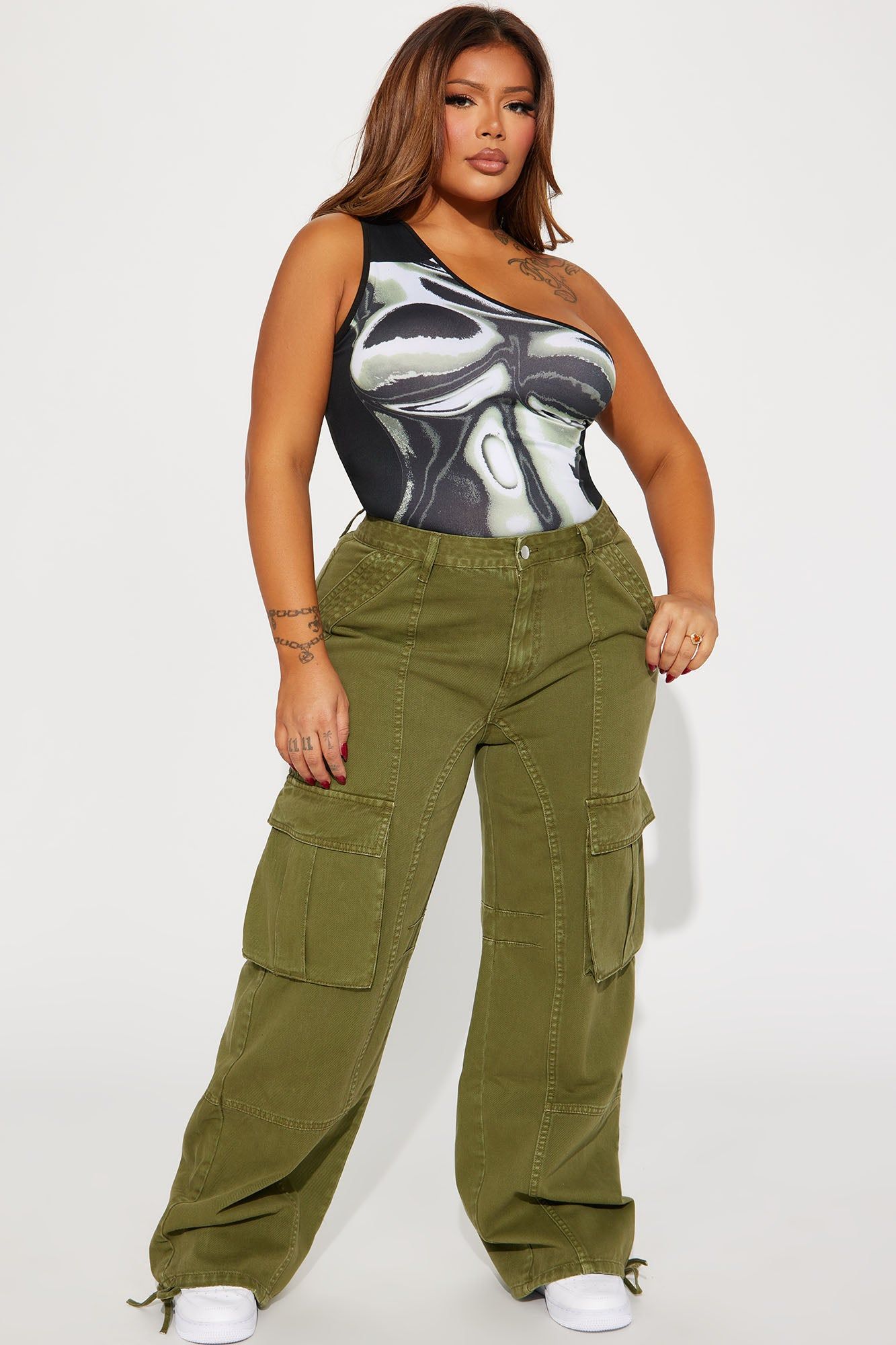 Oregon Washed Cargo Pant - Olive sold by Fashion Nova product image thumbnail 4