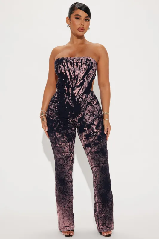 Try Harder Jumpsuit - Navy/combo sold by Fashion Nova