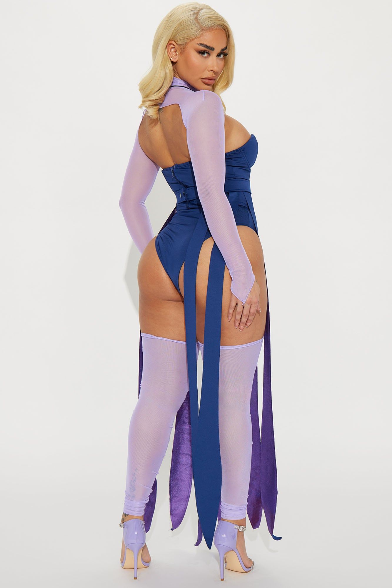 The Waves Obey Me Sea Witch 6 Piece Costume Set - Purple/combo sold by Fashion Nova product image thumbnail 3