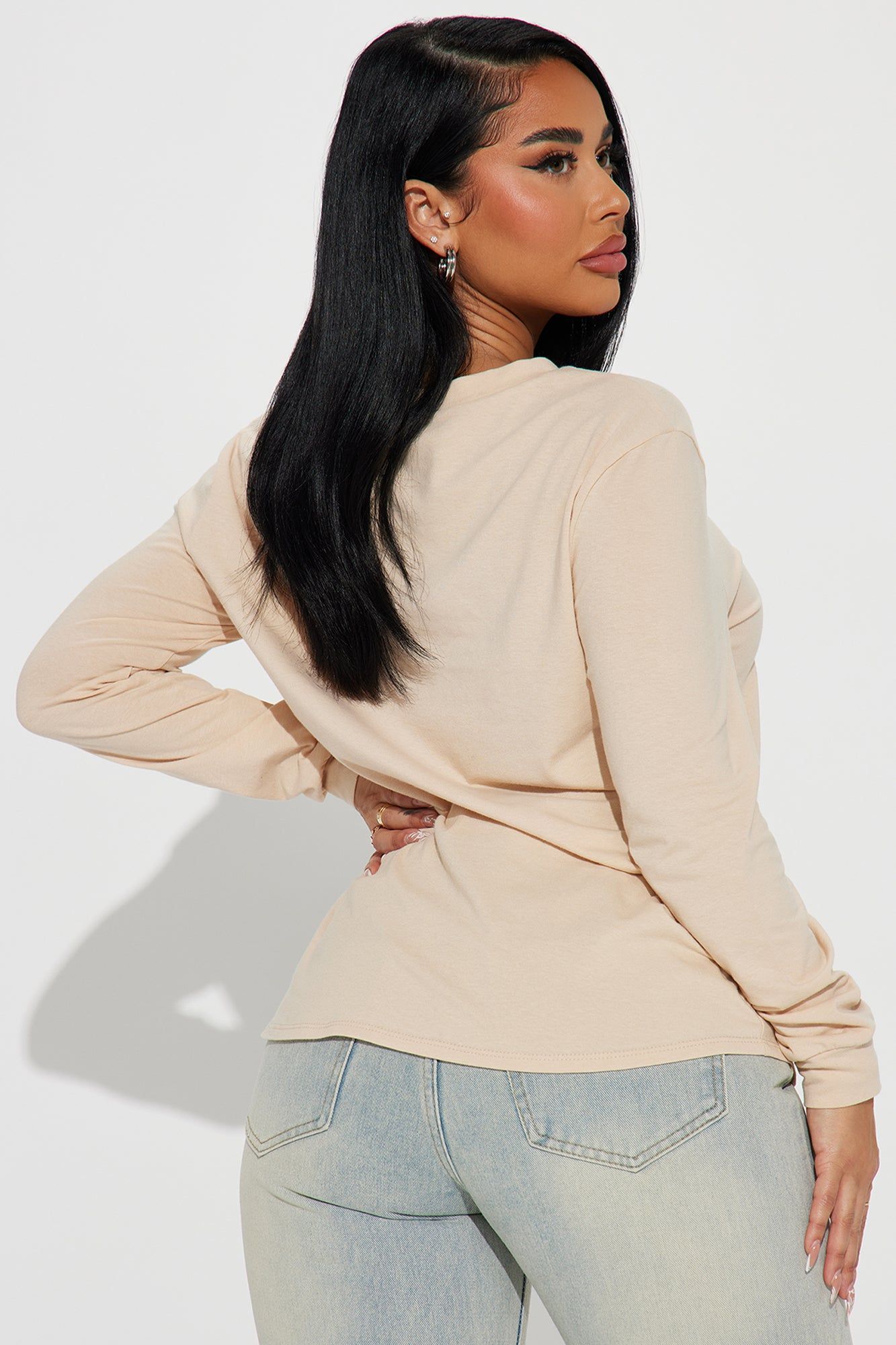 Journey To Self Love Long Sleeve Tee - Natural/Combo sold by Fashion Nova product image thumbnail 4