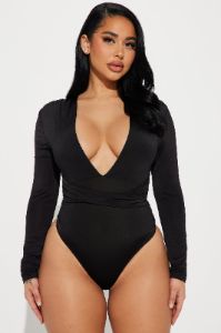 Forever Yours Floral Bodysuit - Black/combo sold by Fashion Nova