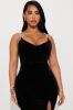 Pearly Nights Velvet Maxi Dress - Black sold by Fashion Nova