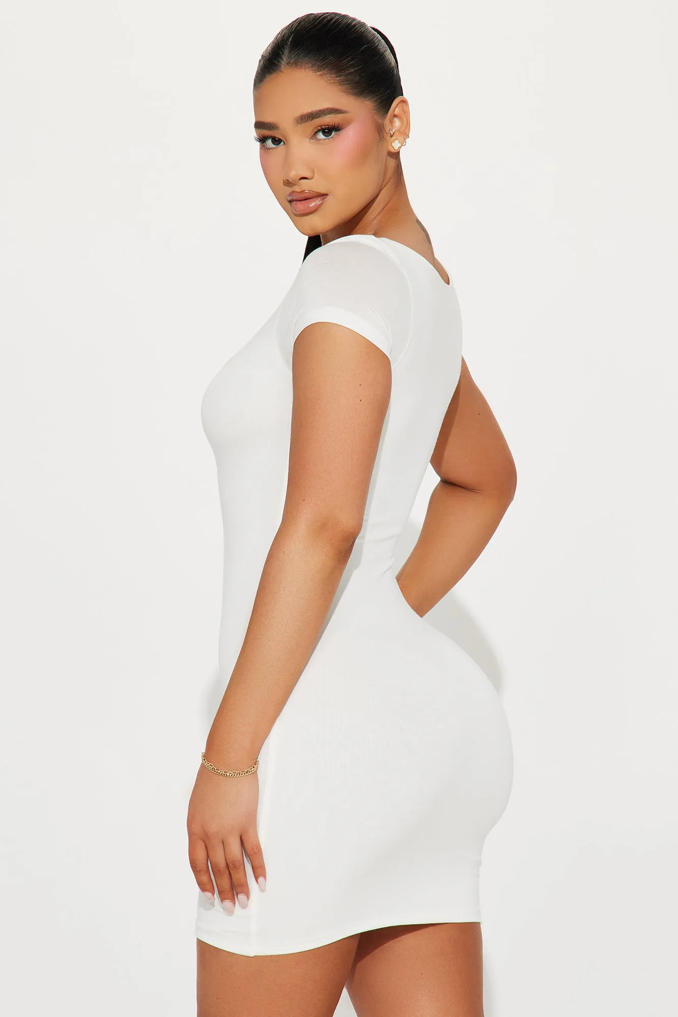 Anna Double Lined Mini Dress - White sold by Fashion Nova product image thumbnail 3